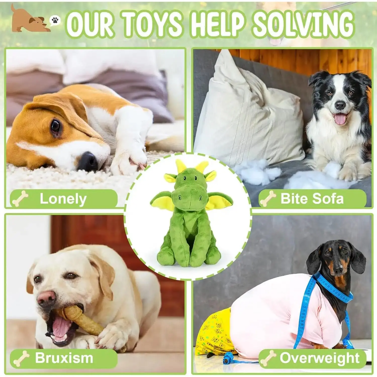 Squeaky Dog Toys Plush Dog Toy with Crinkle Paper Stuffed Durable Dog Chew Toys for Small Middle and Large Dogs-MRWJ Squeaky Dog Toys Plush Dog Toy with Crinkle Paper Stuffed Durable Dog Chew Toys for Small Middle and Large Dogs-MRWJ