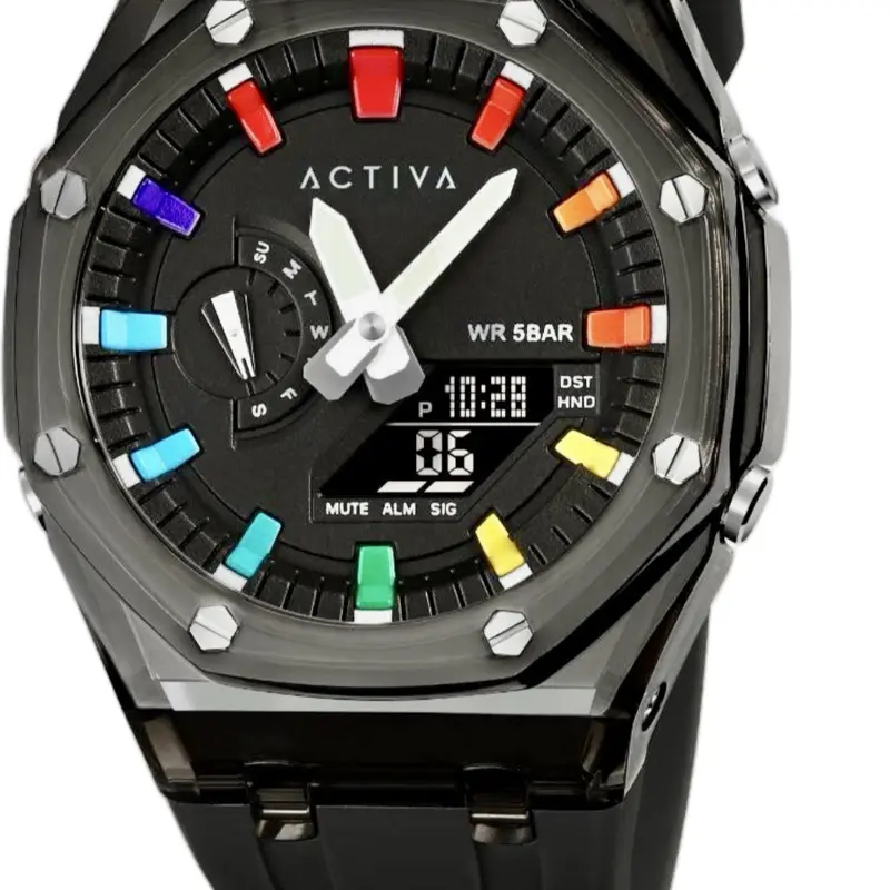 ACW2100-006 Activa x Kaleido Invicta Men’s Digital Watch - 44.2mm Black Case