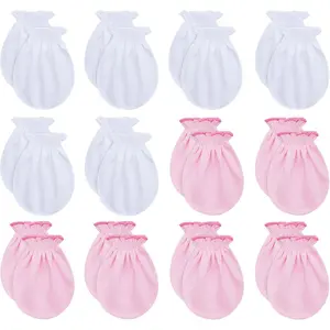 Baby Mittens No Scratch Organic Cotton for Newborn 0-6 Months| Baby Essentials Must-Haves for Boys & Girls