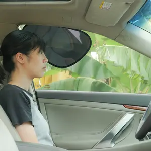 WANPOOL Car Side Window Sun Shade – Static Cling Dark Transparent Film for Low-Angle Sunlight, UV Protection, Heat Reduction, Easy Install & Removable Sun Visor for Driver and Passenger, 2 Pieces outdoorfun