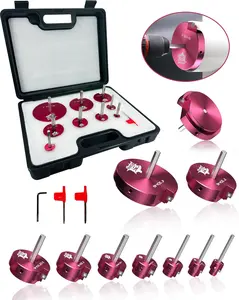 9 Pcs PVC Pipe Reamer Kit, PVC Fitting Saver, Plastic Pipe Fitting Reamer Socket Saver Plumbing Tool Includes 1/2, 3/4, 1, 1 1/4, 1 1/2, 2, 2 1/2, 3, 4 inch for Schedule 40 Fits Standard 1/2" Drill set