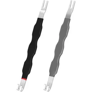 2 count Automotive Electrical Terminal Connector Separator  Remover, Universal for  , Fits Electrical Plugs  Injectors Push Tabs Harness Connectors Tight Areas (Grey+Black)