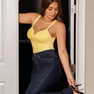 FeelinGirl Women's Built-in-Bra Sleeveless Bodysuit Colorful Shaping Camisole Slimming Tank Tops for Casual Outfits Comfortable Breathable Fabric Mother’s Day #Summervibes