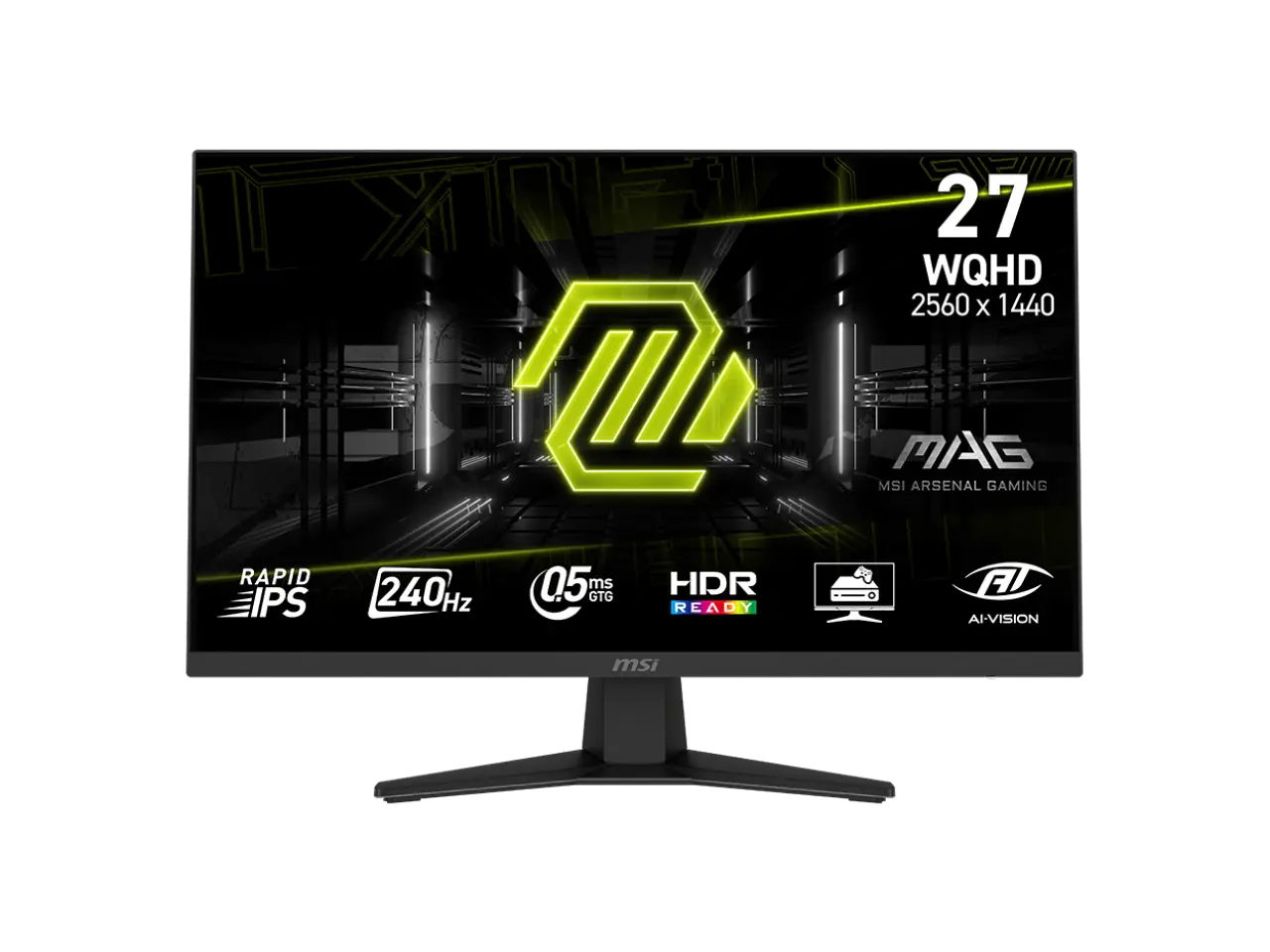 MSI 27 inch WQHD 2K 1440P 240Hz IPS with AMD FreeSync Premium 0.5ms HDR Ready Computer Gaming Monitor MAG 274QF X24