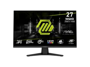 MSI 27 inch WQHD 2K 1440P 240Hz IPS with AMD FreeSync Premium 0.5ms HDR Ready Computer Gaming Monitor MAG 274QF X24