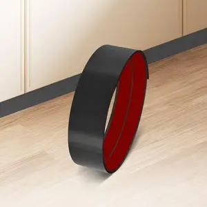 Stainless Steel Kick Plate, Anti-Scratch Base Cover Kickplate, Peel and Stick Baseboard Molding Trim for Wall, Entrance Door, Kitchen Cupboard, Dishwasher Toe (118"L x 3.15"W, Brushed Black)