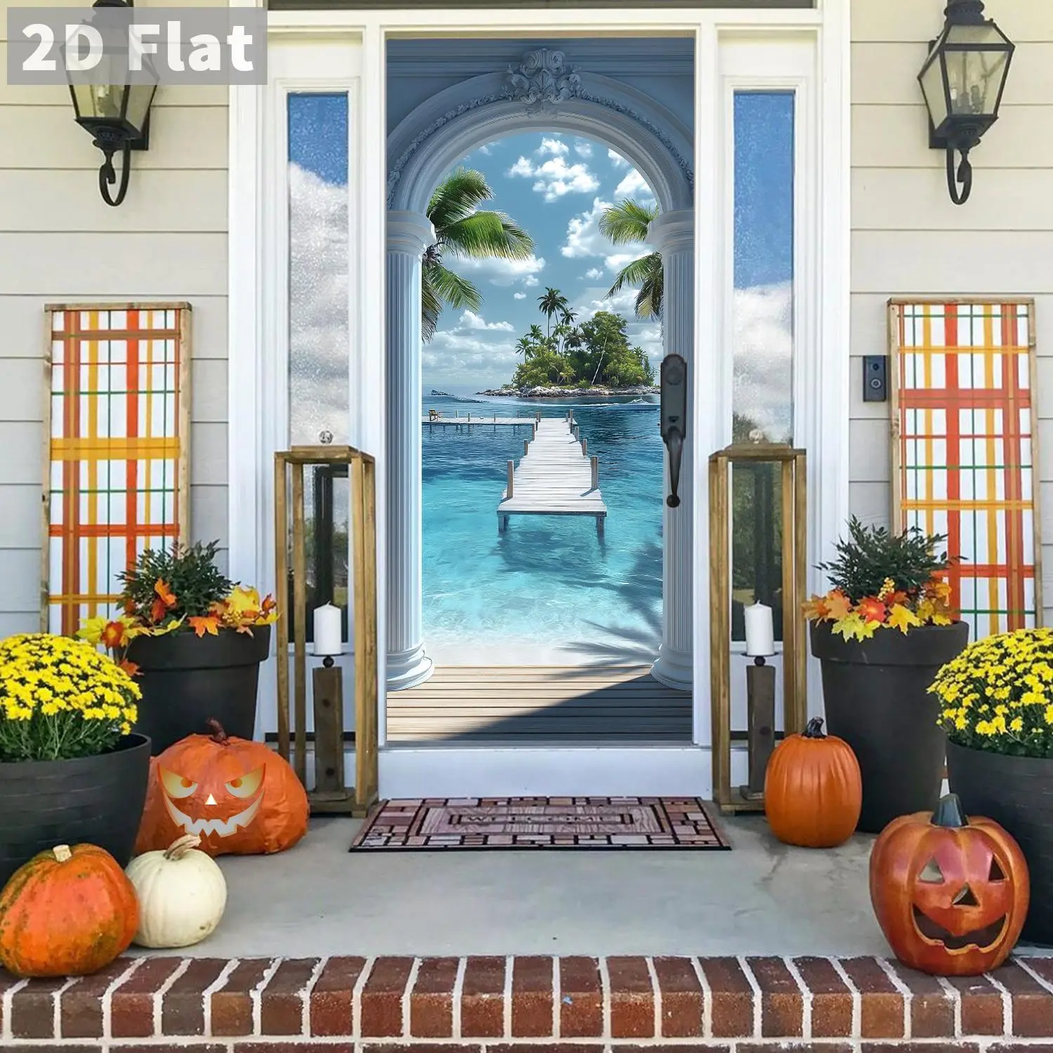 Self-adhesive Door Sticker, Removable Door Decal, Decorative Sticker for Home Living Room Bedroom, Home Decor, Ornaments