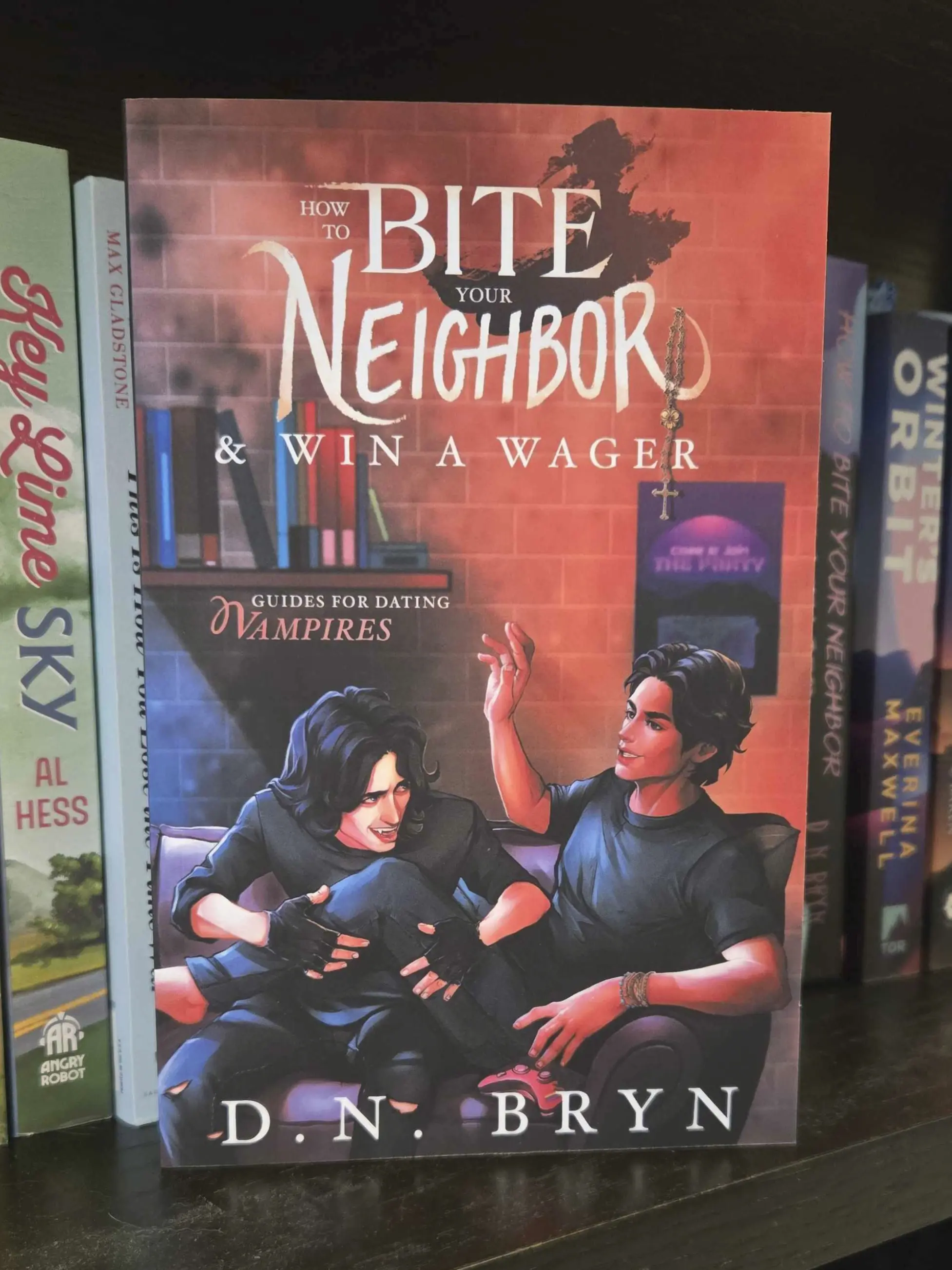 Signed Paperback Edition: How to Bite Your Neighbor and Win a Wager - M/M Vampire Romance Novel