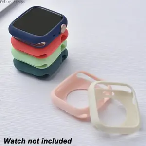 2 Pack Soft Silicone Protective Case for Apple Watch – Slim Shockproof Cover (38–41mm)