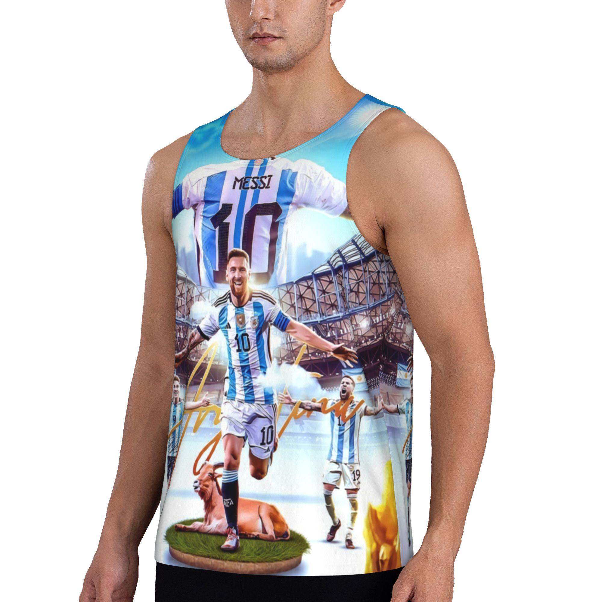 Messi #10 Argentina World Cup Champion Tank Top | GOAT Lionel Messi Graphic Sleeveless Shirt