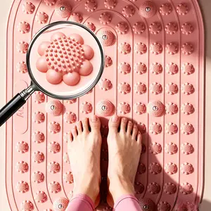Thick Liquid Silicone Fitness Foot Pad, Flexible Comfortable High Elastic Shock Absorption, Massage Sole, Indoor Outdoor Non-Slip Mat