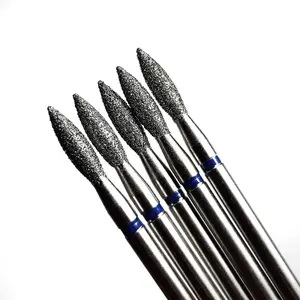 KMIZ Diamond Sharp Tip Flame E-File Nail Drill Bit - Medium Grit