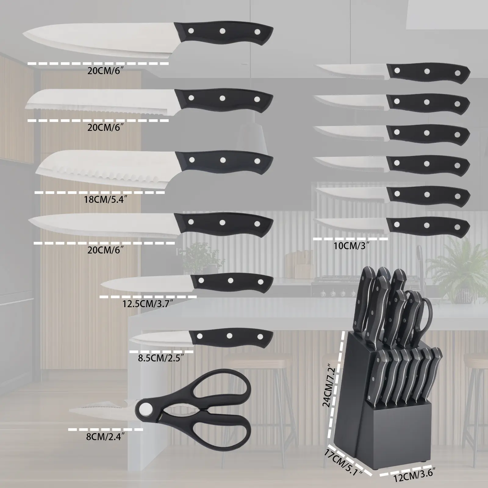 Black (solid wood blade holder)