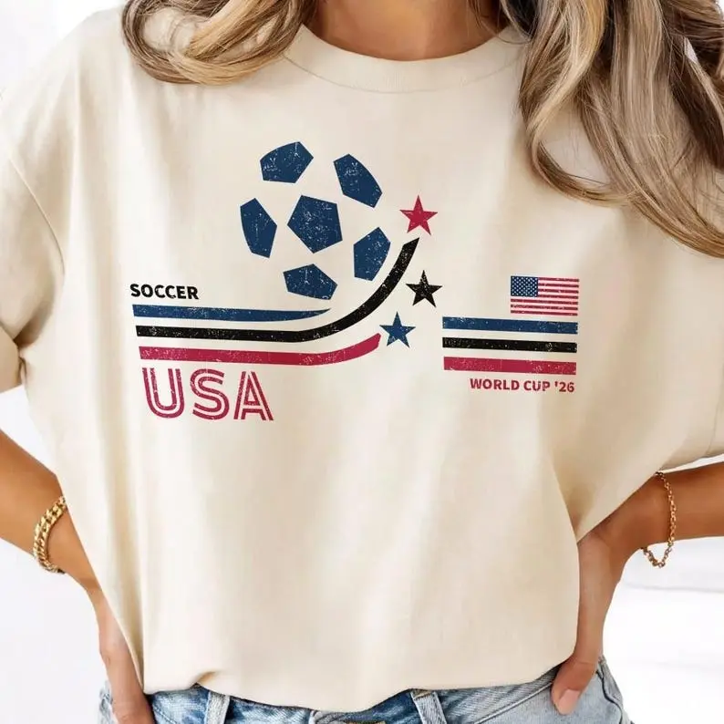 Comfort Colors Retro USA Soccer World 2026 Shirt 2026 Soccer Fan Shirt Gift For Fan Fathers Day