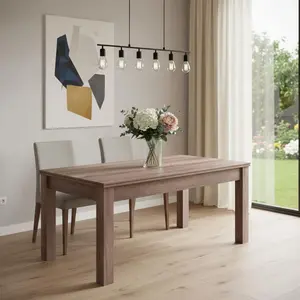 HomeRoots 667668 85 in. Convertible Game & Dining Table - Brown