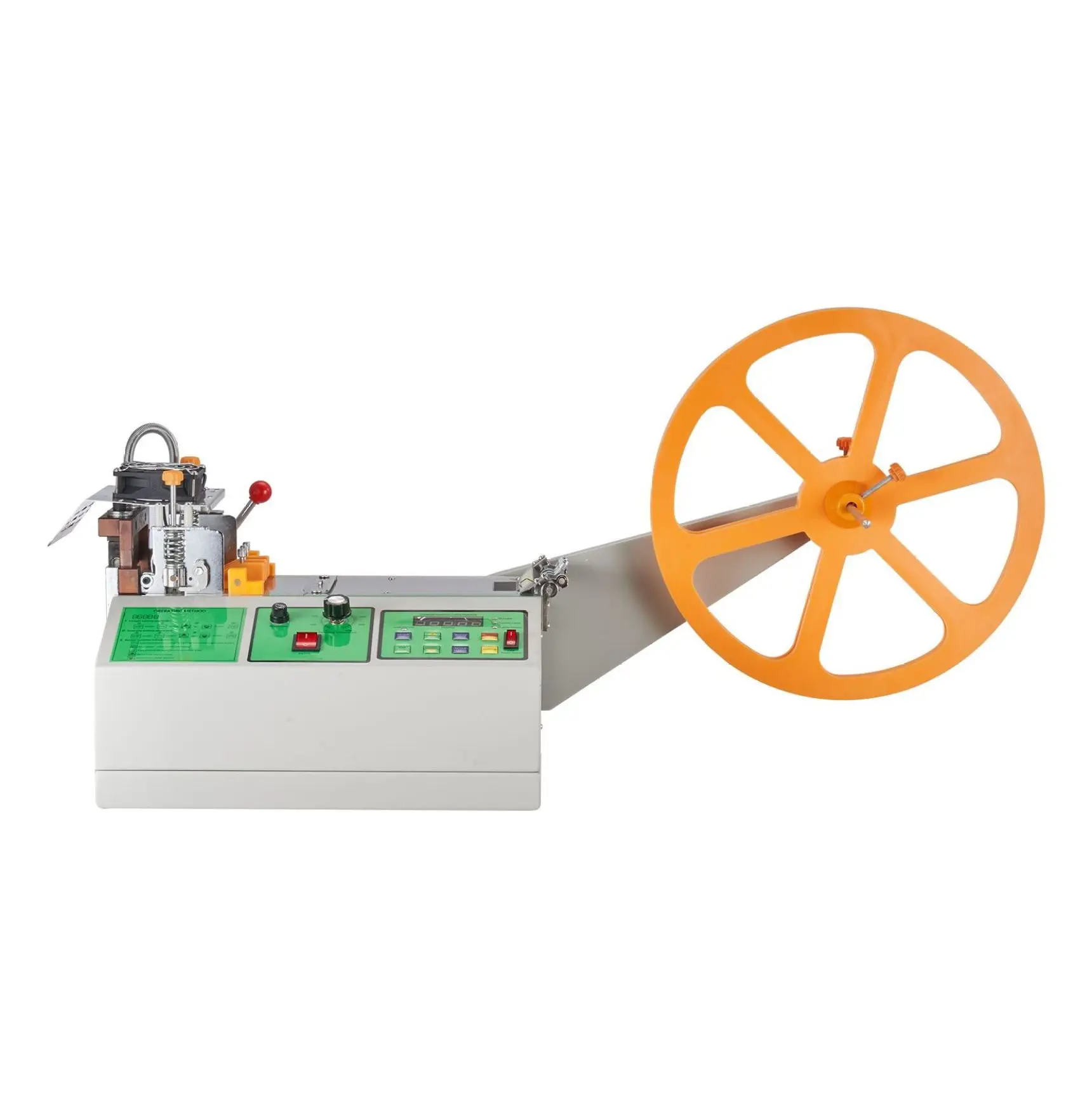 Automatic Webbing Cutter - /Cold Ribbon Cutting Machine with LCD Display, Nylon Webbing, Zipper Tape, Elastic Band & Shoelace Cutter Default