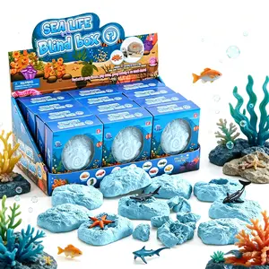 Sea Life Dig Kit for Kids, 12Pcs Ocean Fossil Excavation Set, STEM Educational Science Toys, Archaeology Digging Kit for Birthday Party Favors, Christmas Gifts for Boys Girls Age 6+ outdoorfun