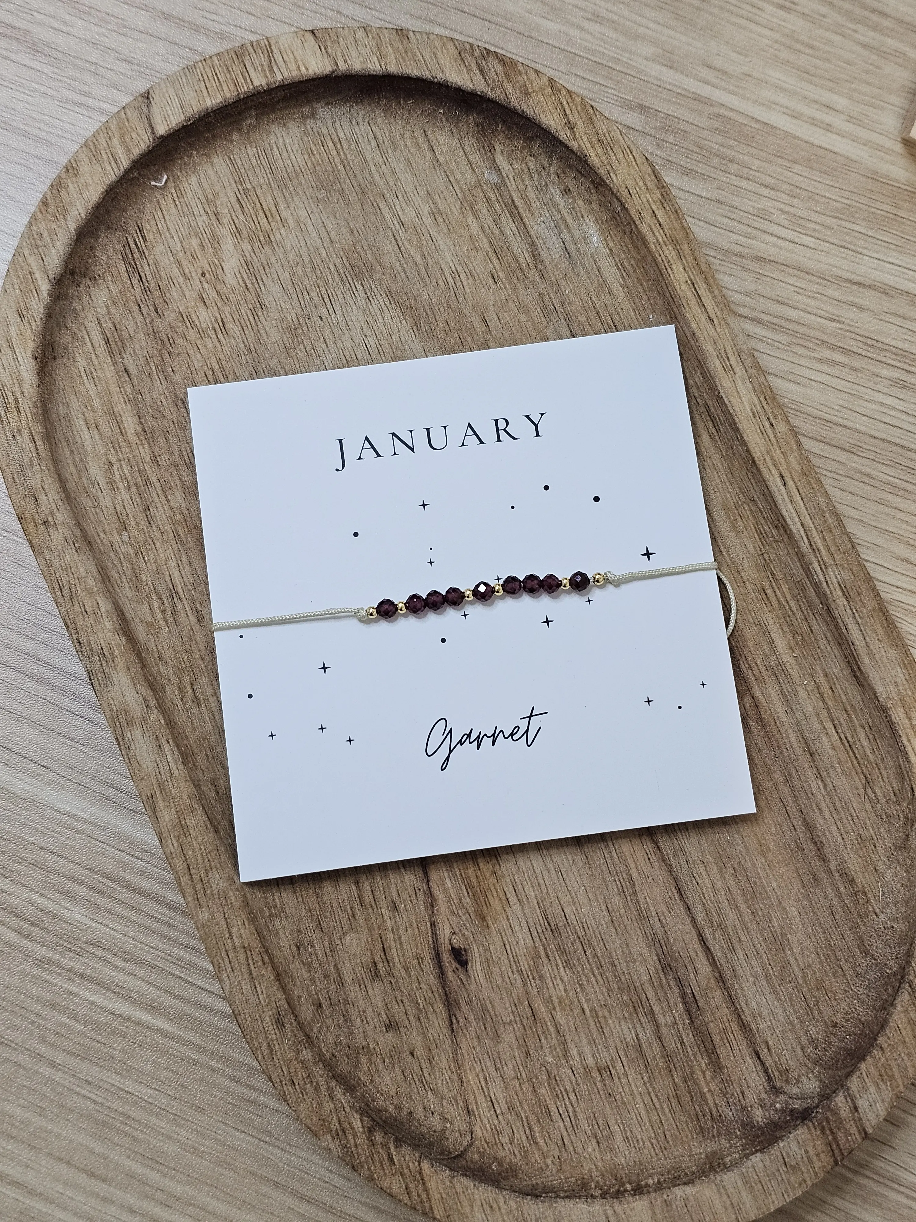 Adjustable Birthstone Bracelets