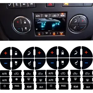 2 Packs AC Dash Button Repair Kit For Chevy-Best For Fixing Ruined Faded A/C Control Buttons - Decal Replacement For Select 07 - 14 GM Vehicles - Car SUV Van Truck Accessories