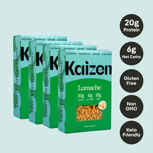 Kaizen Low Carb Lumache Vegetable Pasta Noodles 20g Protein 6g Net Carbs Gluten Free Keto Friendly Vegan Plant-Based Fiber