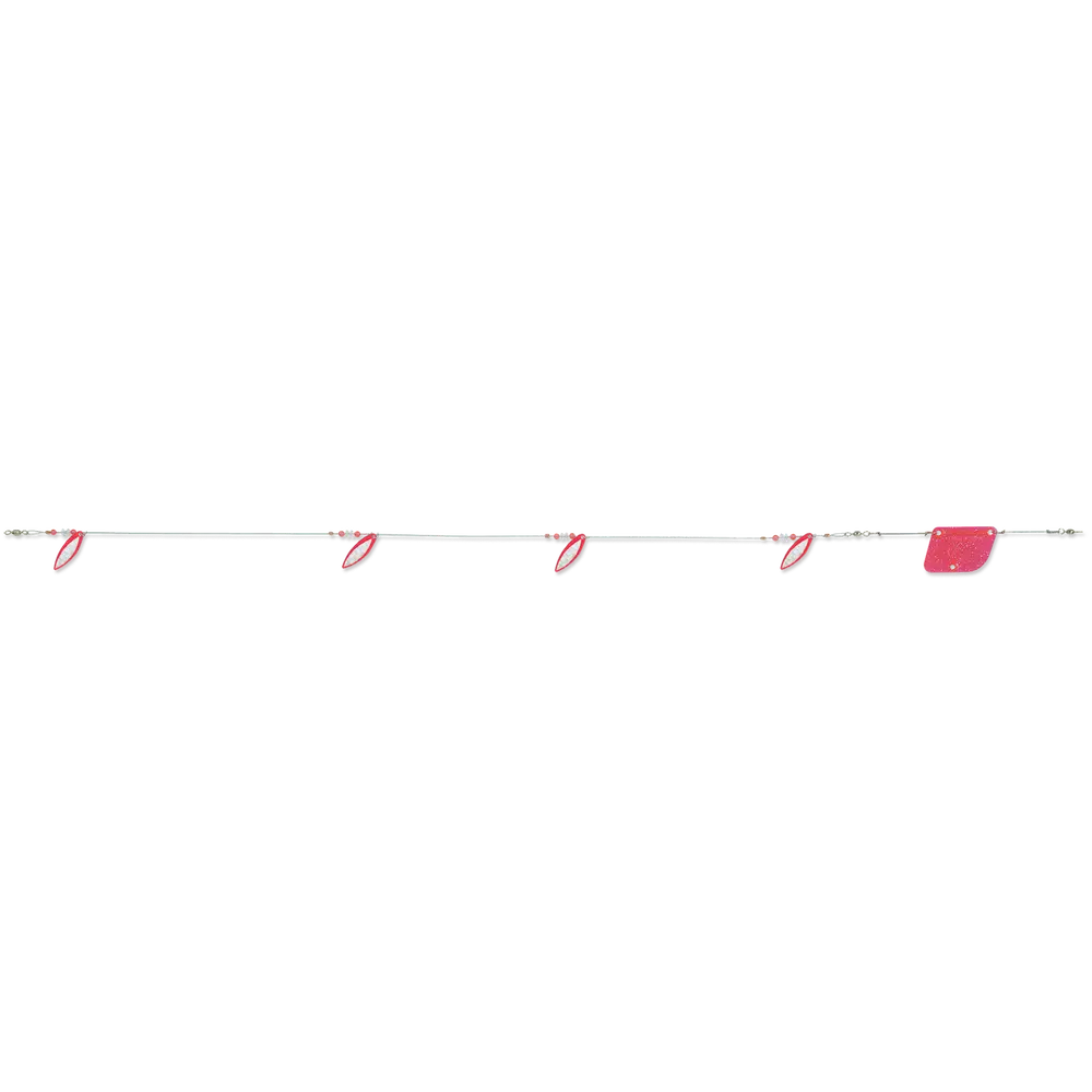 Kokanee Jeweled Bead Lake Troll - 28 Inch, 4-Blade Trolling Rig with Flexible Cable Rigging and Easy-Pulling Design, Jeweled Bead Spacers, Lake Trolling, Light-Tackle Angler, Maximum Flash From Size 3 Blades, Polishing, Premium Plating