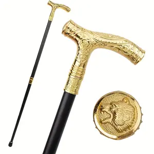 [Golden Handle, Folding Cane] Lightweight And Sturdy Golden Handle Unisex Folding Cane | Elegant Alloy Wand Leisure And Collection Classic Cane