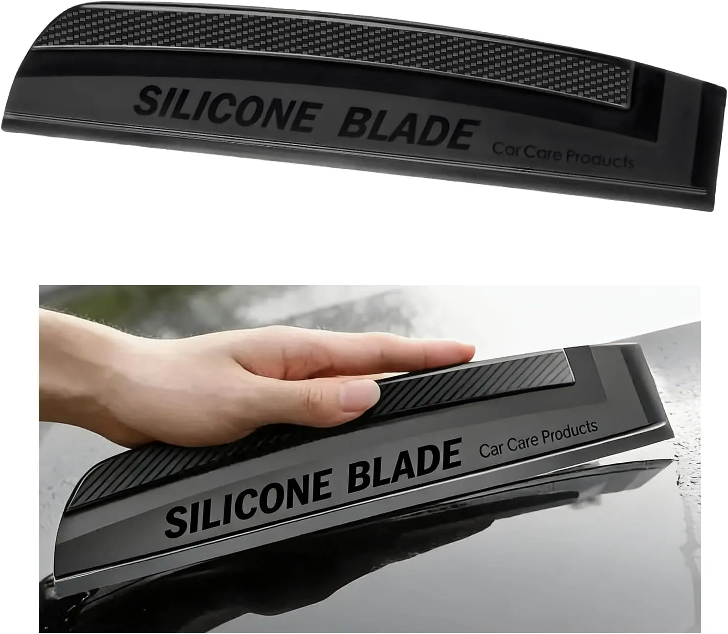 Car Window Squeegee, 11.8 Inches Soft Silicone Auto Glass Water Wiper Cleaning Scraper, Scratch-Proof Windshield Drying Squeegee for SUV Sedan Truck, Car Accessories