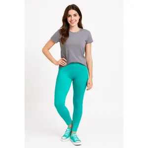 Turquoise Adult Footless Tights - Team Spirit Costume Accessory