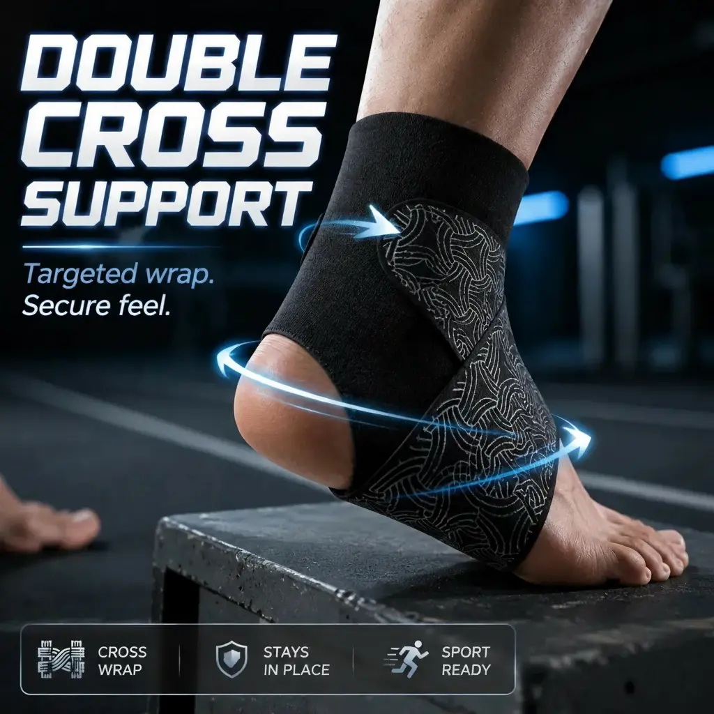 AthliQ Ultra-Thin Ankle Brace, One Size,   Breathable ankle support strap for Sports, Running, Recovery, Adjustable ankle brace, suitable for sports, fitness, running, football, rock climbing, cycling, tennis, healthcare, and other occasions.