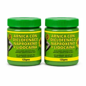 Arnica Pomada Muscular 250g (2 pack) - Herbal Massage Balm with Diclofenac Naproxen & Lidocaine - Natural Treatment for Full Body Care