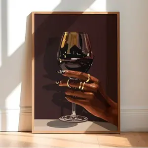 Black Girl Luxury Wall Art Unframed | Afrocentric Fashion Poster for Modern Decor,  Fashion Wall Art, House Decor, Home Decor, Room Decor, Abstract Printable Black Art