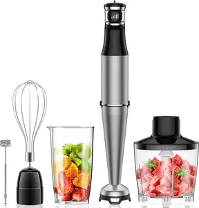 5 in 1 Immersion Blender Handheld Hand Blender 1100W, Trigger Variable Speed Blender, Emulsion Blender with Chopper, Whisk and Frother for Soup, Baby Food and Smoothies, Best Gift