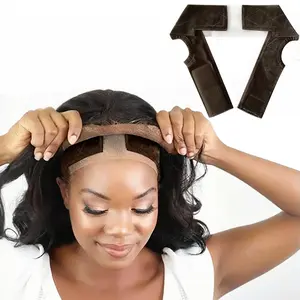 Lace Wig Grip Band Adjustable: Wig Grip Band for Lace Front Wigs,Wig Gripper with Ear-Cutouts Natural Lace Edge - Non-Slip Off Band with Velcro Comfortable Breathable No-Headache Comfortable and Secure Glueless Velvet Headband Head Strap No Slip Headbands