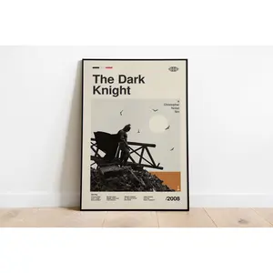 [SALE UP TO 50% - UNFRAMED] The Dark Knight Digital Poster, The Dark Knight Print, Retro Poster, Minimalist Art, Vintage Poster, Movie Poster