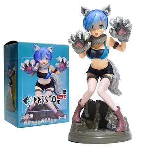 Anime Re:Zero kara Hajimeru Isekai Seikatsu Figure Rem Gray Wolf Model Halloween Dresses Action Figure Collection Gift Toy 19CM