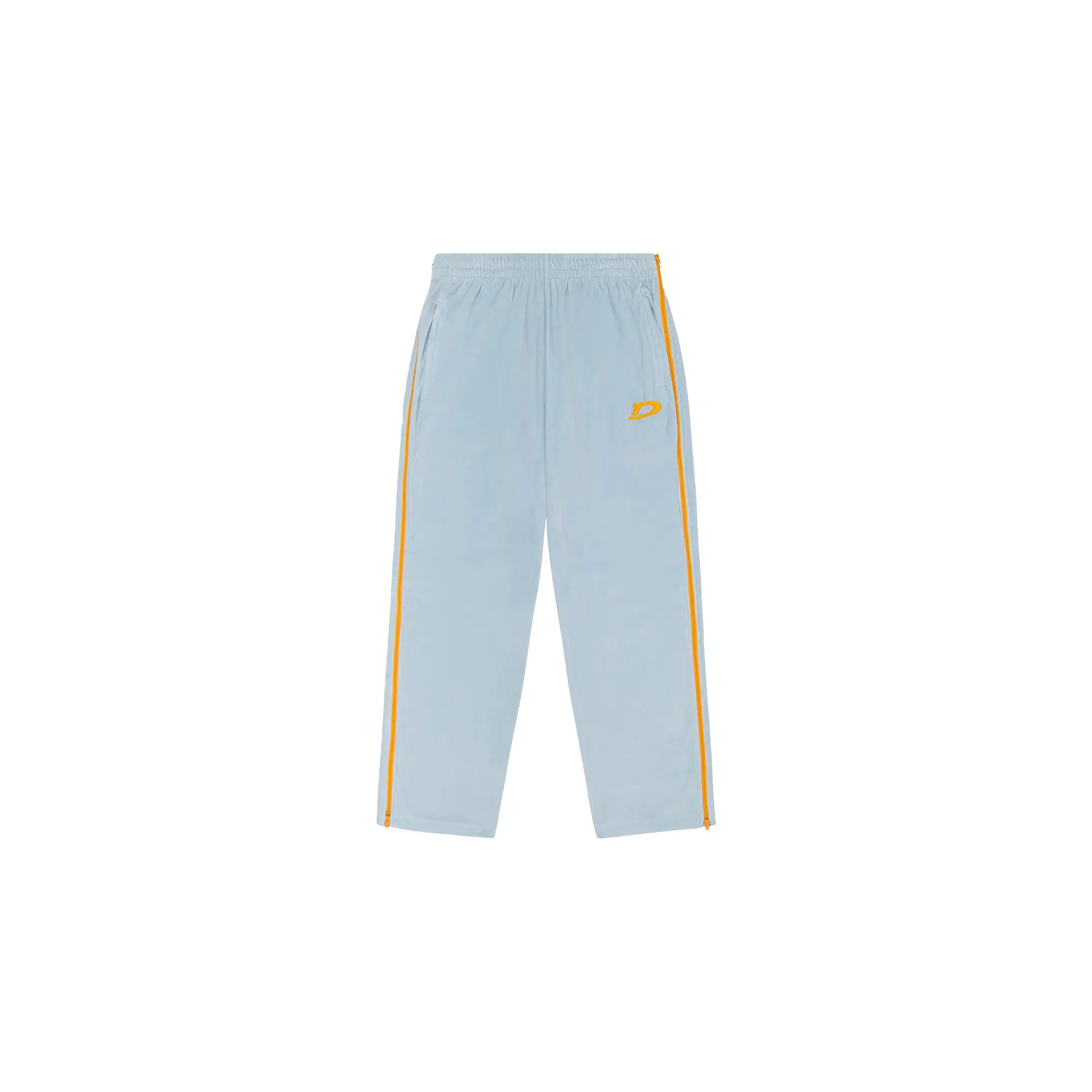 5Q Zip Velour Warmup Track Pants "Light Blue" DT434