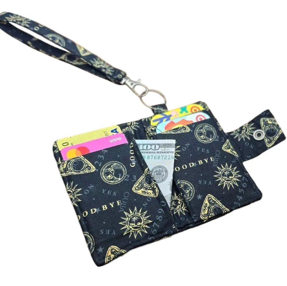 Keychain Wallet with Wrist Strap - Ouija Planchette - Accessories - Small Wallet - Cardholder