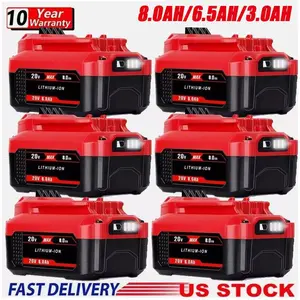 2025new Pack 20 Volt Max 6.0Ah For Craftsman V20 Li-Ion Battery CMCB206 CMCB204 CMCB202