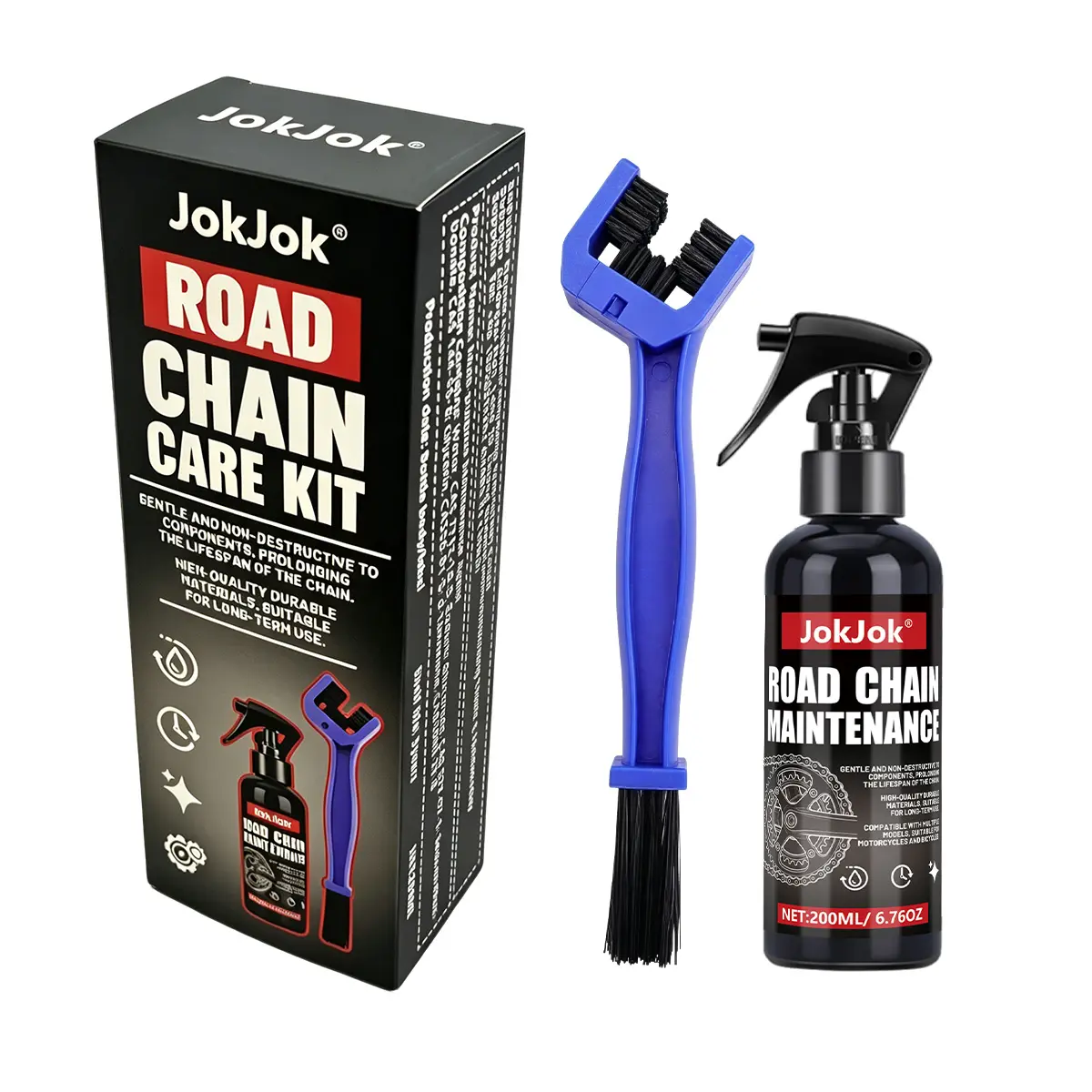 JOKJOK Dirt-Removing Motorcycle Chain Cleaning Kit - Complete Maintenance System for Off-Road Rides, Camping Essentials, Off Road Accessories, Motorcycle Chains