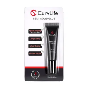 Super Strong Nail Glue 15g for Press On Nails - Quick Drying, Semi Solid, Long Lasting, No UV Light Needed