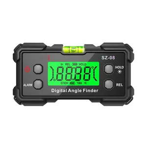 Digital Inclinometer with Backlit Display, +-0.3? Accuracy,   Base, Absolute/Relative Measurement, Hold Function, for Construction, Woodworking & Machinery Alignment