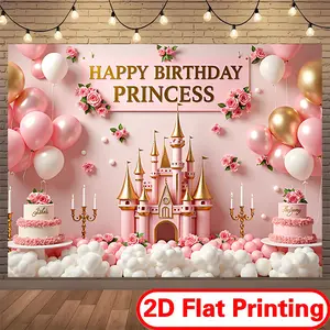 Festive Decoration Backdrop Tapestry Soft Polyester Fabric for Birthday Home Garden Photographers 2D Flat Printing