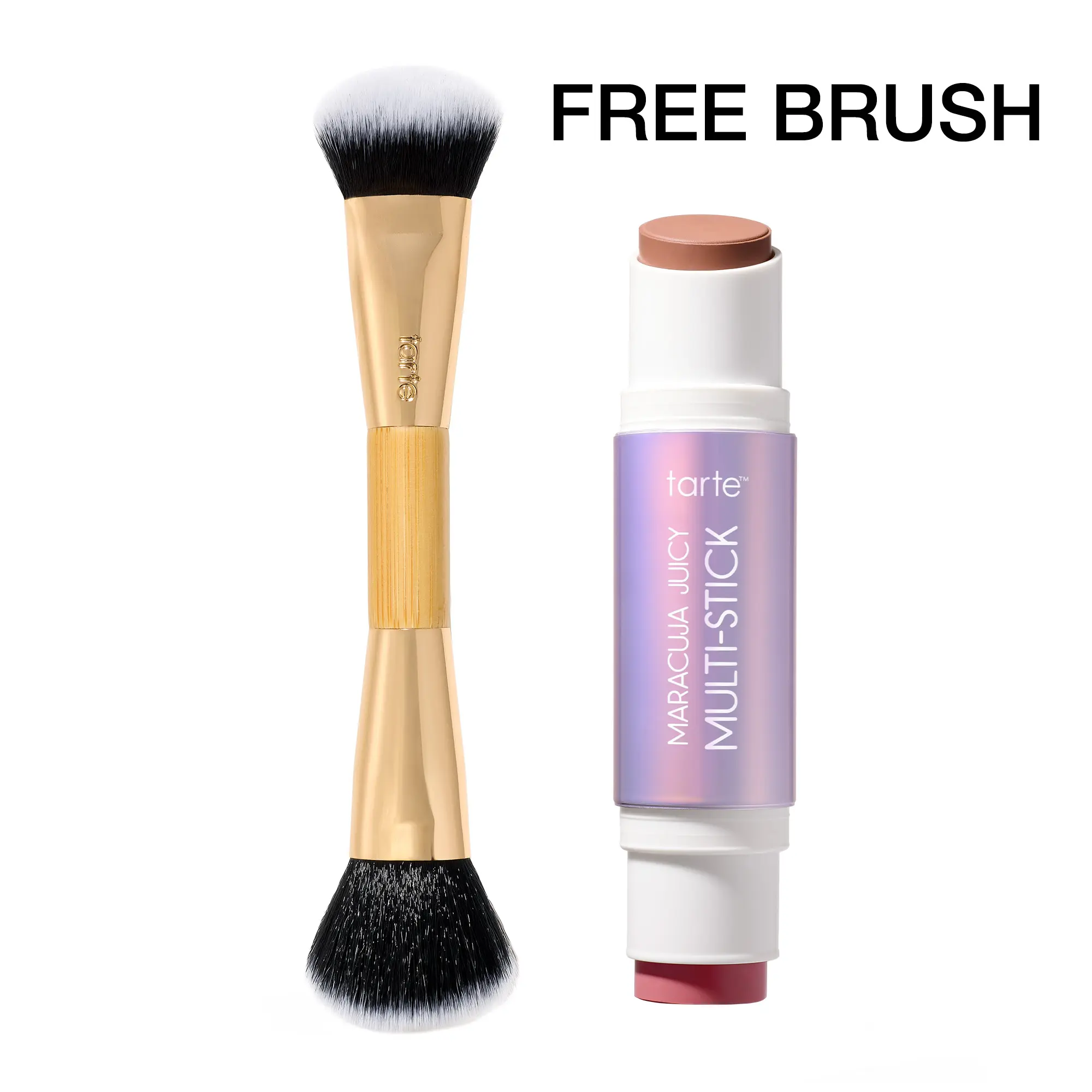 tarte maracuja juicy multi-stick + brush - double-ended cream blush & bronzer stick tarte maracuja juicy multi-stick + brush - double-ended cream blush & bronzer stick