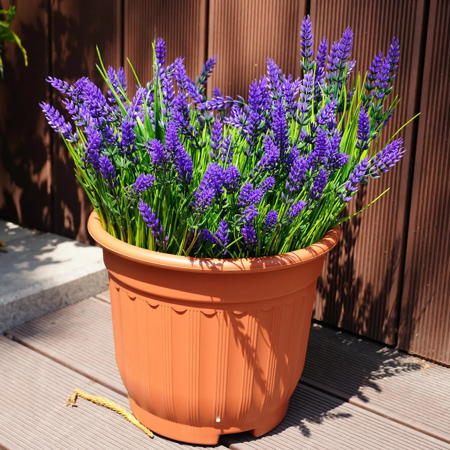 Serra Flora Adjustable UV-Resistant Artificial Lavender Bundles Multipack (12 or 22 Pcs Faux Flowers) - All-Seasons Fade-Resistant Artificial Plants for Garden Window Box, Outdoor Hanging Basket Decor