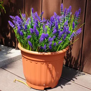 Adjustable UV-Resistant Artificial Lavender Bundles, 12/22 No-Fade Faux Greenery for Window Box, Outdoor Hanging Basket Home Decor father's day gifts outdoor decor yard decor father day gift ideas