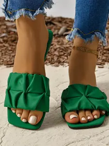 Women's Fashionable Bowknot Design Slide Sandals, Beach slides sandals, Casual Comfortable Flat Sandals for Summer, Lightweight Breathable Shoes for Daily Wear, Girl