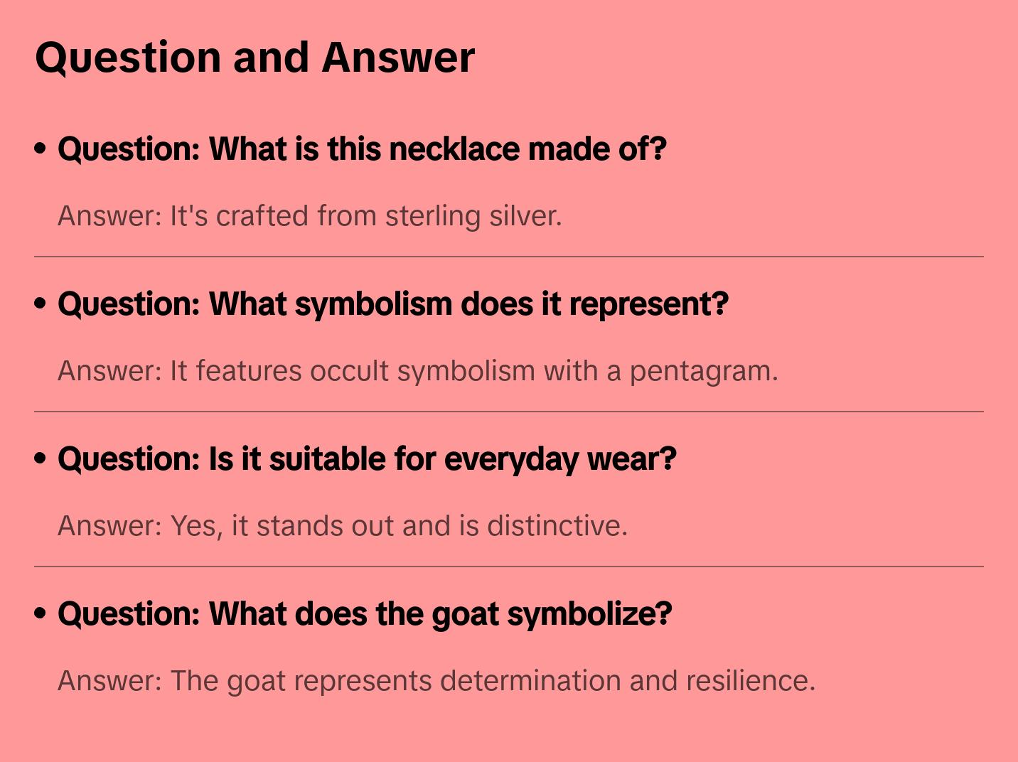 Goat Pentagram Necklace