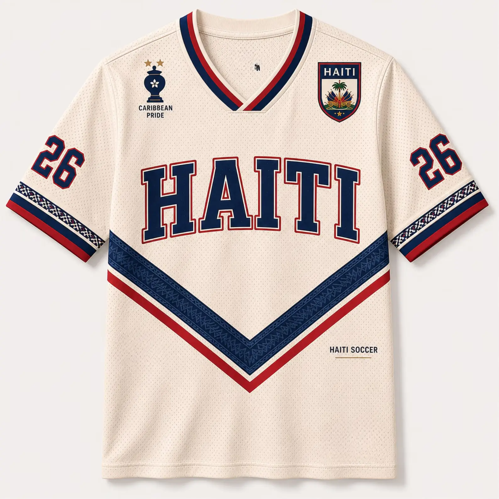 Haiti Soccer Jersey, Retro Caribbean Shirt, Custom Name Number Jersey, Haitian Football Fan Gift