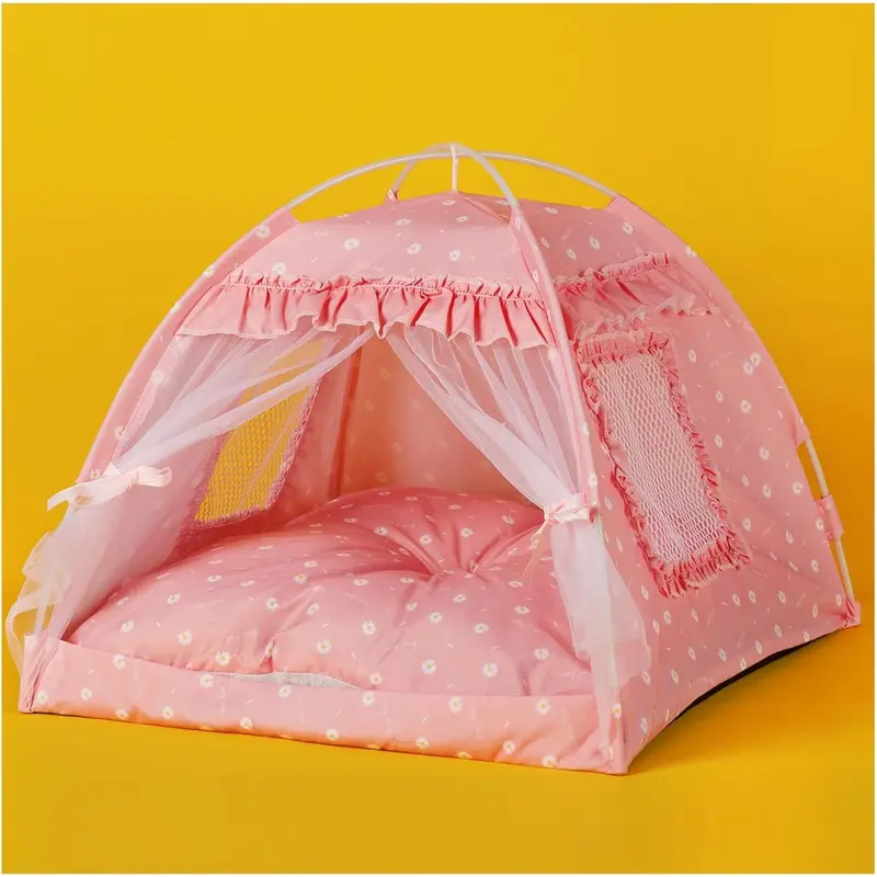 Princess Bed Tent House - Kitty Cute Tent Indoor,Small  House Indoor/Outdoor Cave Nest Bed Small  Tent for ,Puppy Tent (15.7"x15.7"x14.5"/)
