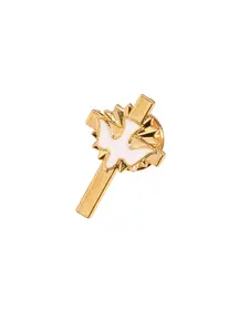 Dove Lapel Pin Cross Brooch, Religious Attire Accessory, Group Badge Gift, Unisex Small Pin, Perfect for Men and Women